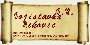 Vojislavka Miković vizit kartica